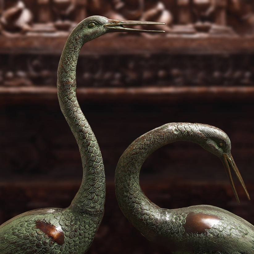 Brassaura™ Brass Swan for Home Decor | Height 58 Inches & Weight 38.900 kg