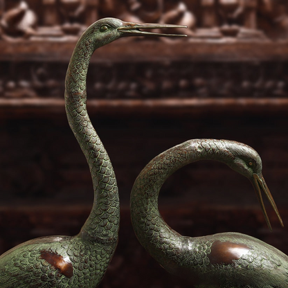 Brassaura™ Brass Swan for Home Decor | Height 58 Inches & Weight 38.900 kg