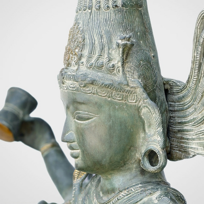 Brassaura™ Brass Big Natraja Statue | Height 58 Inches & Weight 85.000 kg