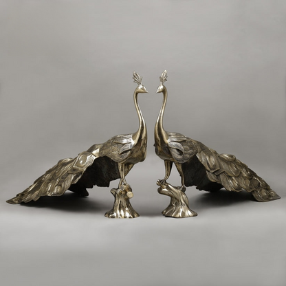 Brass Peacock, Fine Golden Finish, 25"