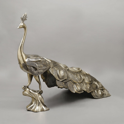 Brass Peacock, Fine Golden Finish, 25"