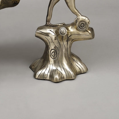 Brass Peacock, Fine Golden Finish, 25"