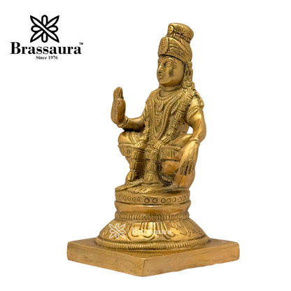 Brass Ayyappa Idol for Home and Decor Weight 1 Kg Height 13 cm