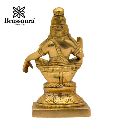 Brass Ayyappa Idol for Home and Decor Weight 1 Kg Height 13 cm