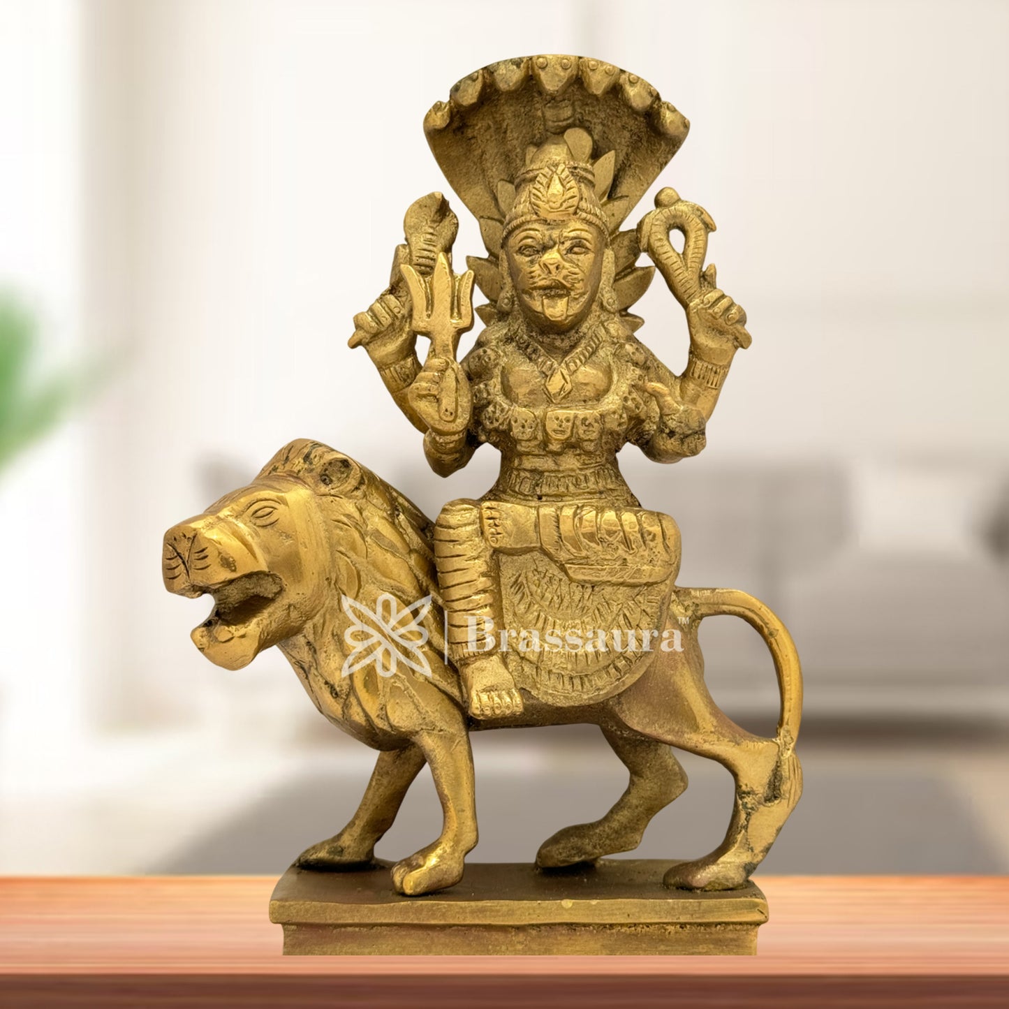 Brass Narasimha Idol for Home and Decor Weight 2.4 Kg Height 23 cm