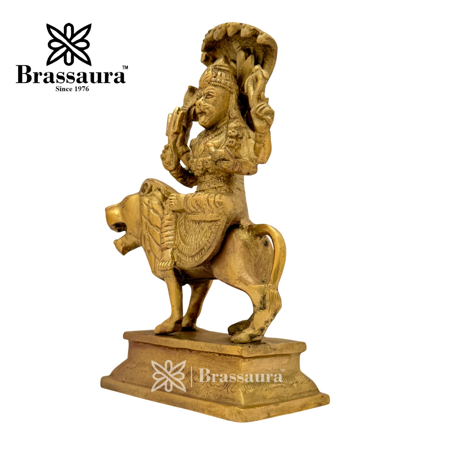 Brass Narasimha Idol for Home and Decor Weight 2.4 Kg Height 23 cm