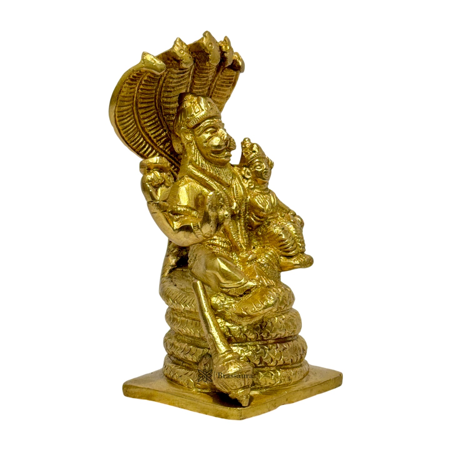 Brass Narasimha Murti for Home and Decor Pooja Room and Temple Height 15 cm and Weight .95 Kg