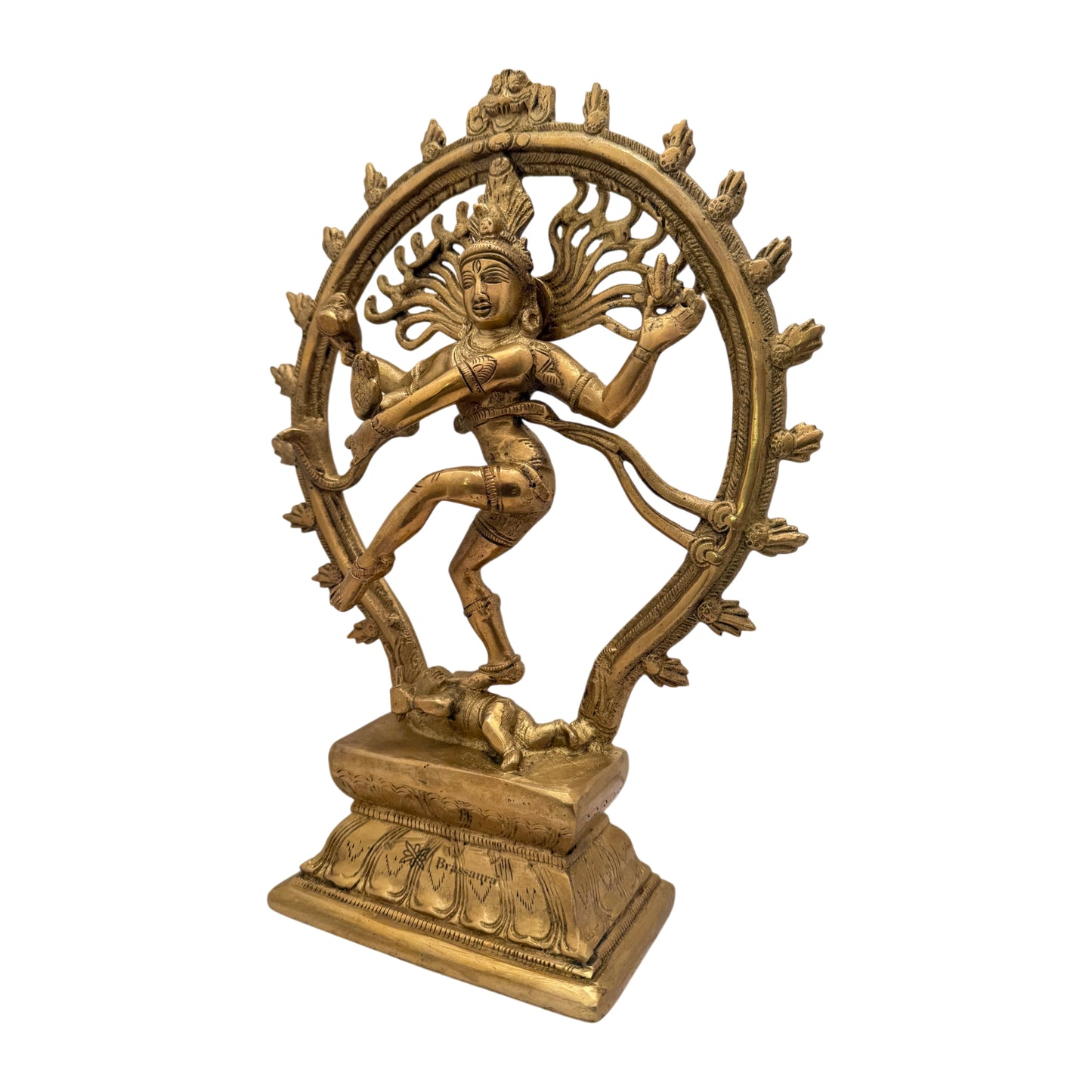 Brass Golden Finish Quality Dancing Natraj God Idols for Home and Decor Height 36 cm Weight 3.3 Kg