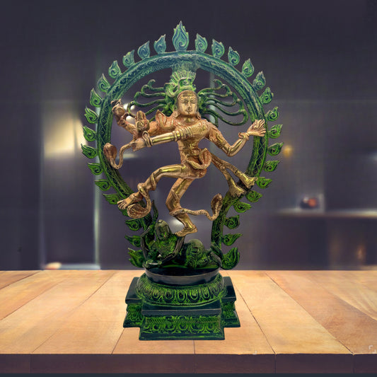 Brass Big Size Golden Finish Dancing Natraj God Idols for Home Decor Height 60 cm Weight 8 Kg