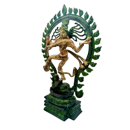 Brass Big Size Golden Finish Dancing Natraj God Idols for Home Decor Height 60 cm Weight 8 Kg