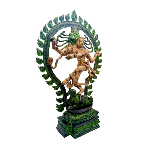 Brass Big Size Golden Finish Dancing Natraj God Idols for Home Decor Height 60 cm Weight 8 Kg