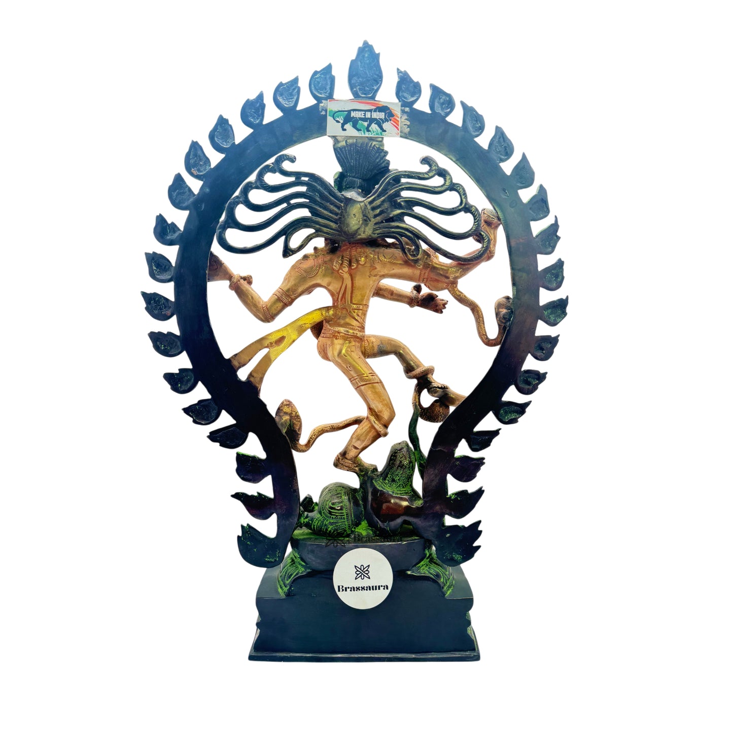 Brass Big Size Golden Finish Quality Dancing Natraj God Idols for Home and Decor Height 60 cm Weight 8 Kg