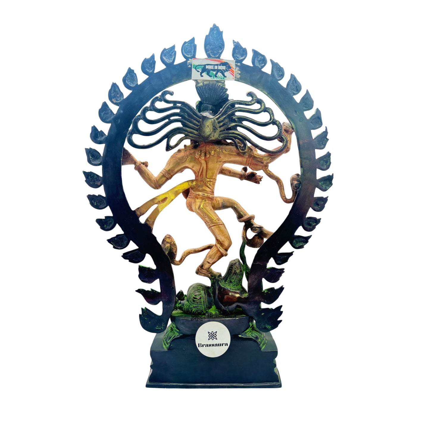 Brass Big Size Golden Finish Dancing Natraj God Idols for Home Decor Height 60 cm Weight 8 Kg