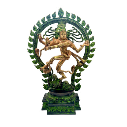 Brass Big Size Golden Finish Quality Dancing Natraj God Idols for Home and Decor Height 60 cm Weight 8 Kg