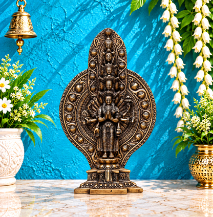 Brassaura® Avalokiteshvara Brass Statue | Embodiment of Infinite Compassion | Height 14.7 Inches & Weight 5.4 Kgs