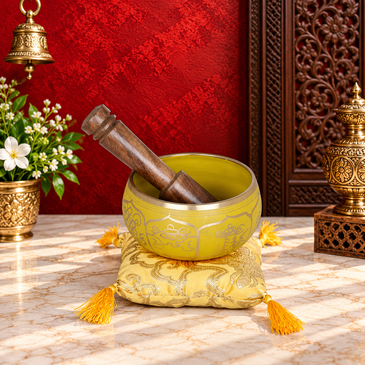 ब्रासोरा® वृंदावन वेणुगोपाल कृष्ण पीतल की प्रतिमा मोर के साथ | एंटीक नीला और सुनहरा रंग | ऊँचाई 20 इंच