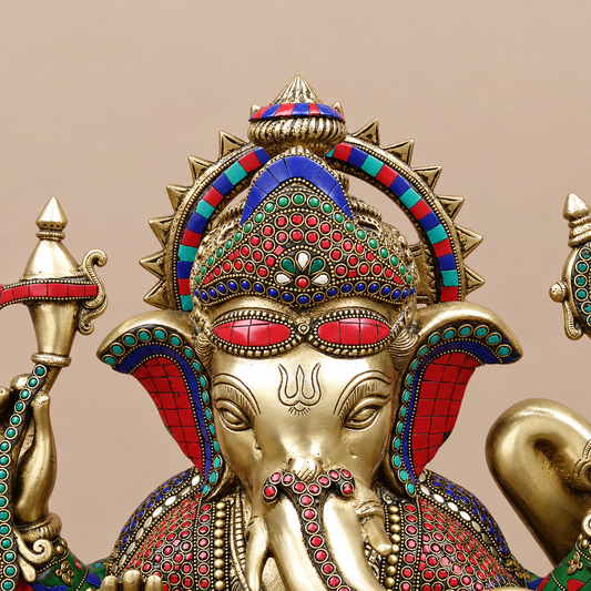 ब्रासोरा® वृंदावन वेणुगोपाल कृष्ण पीतल की प्रतिमा मोर के साथ | एंटीक नीला और सुनहरा रंग | ऊँचाई 20 इंच