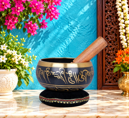 ब्रासोरा® वृंदावन वेणुगोपाल कृष्ण पीतल की प्रतिमा मोर के साथ | एंटीक नीला और सुनहरा रंग | ऊँचाई 20 इंच