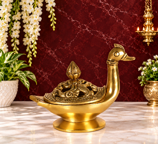 Brassaura® Brass Decorative Piece | Pure Superfine Brass Handcrafted Murti | Brass Statue for Home Temple, Pooja Room | Height 5 Inches | Weight 1.2 Kgs