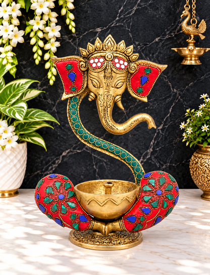 Brassaura® Pure Brass Urli | Pure Superfine Brass Handcrafted Murti | Brass Statue for Home Temple, Pooja Room | Height 9 Inches | Weight 1.27 Kgs