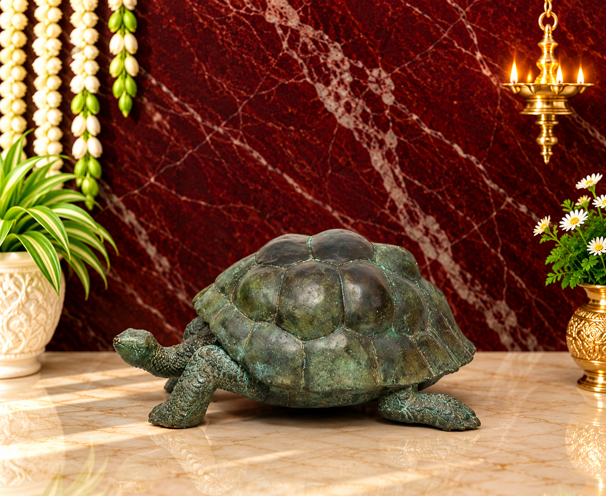 Brassaura® Bronze Turtle Sculpture | Height 15 Inches & Weight 11.40 kgs