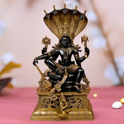 29 इंच पीतल भगवान विष्णु शेषनाग पर विराजमान