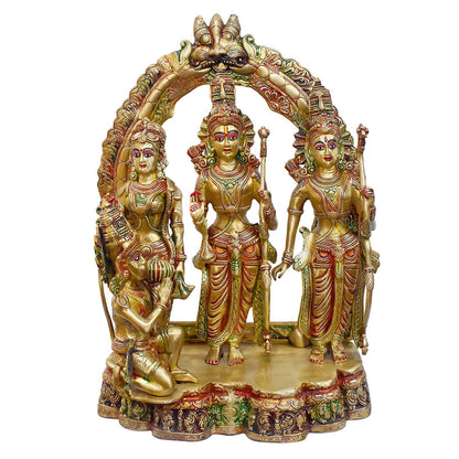 Brassaura® Brass Shree Ram Darbaar Murti with Shringar Peeth | Height 24 Inches