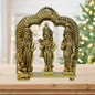 Brass Ram Darbar Murti for Home Bhagwan Ram Darbar with Sita Laxman Hanuman Idol Statue Height 19 cm Weight 960 Gram