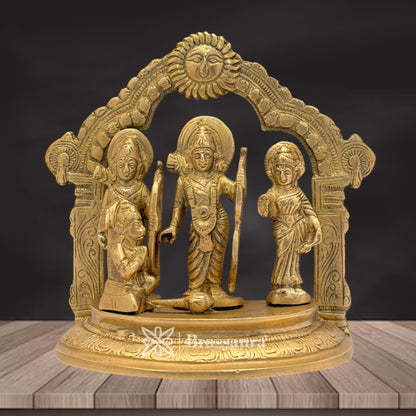 Brass Ram darbar Idol for Home and Decor Weight 1.8 Kg Height 18 cm