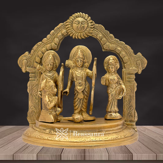 Brass Ram darbar Idol for Home and Decor Weight 1.8 Kg Height 18 cm