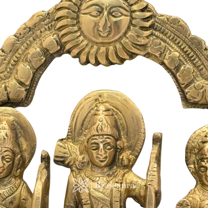 Brass Ram darbar Idol for Home and Decor Weight 1.8 Kg Height 18 cm