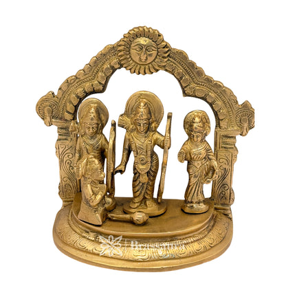 Brass Ram darbar Idol for Home and Decor Weight 1.8 Kg Height 18 cm