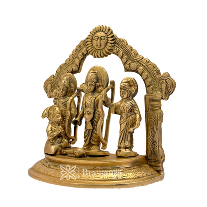 Brass Ram darbar Idol for Home and Decor Weight 1.8 Kg Height 18 cm