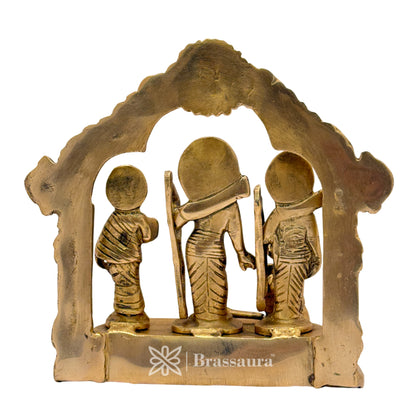 Brass Ram darbar Idol for Home and Decor Weight 1.8 Kg Height 18 cm