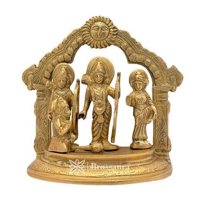 Brass Ram darbar Idol for Home and Decor Weight 1.8 Kg Height 18 cm