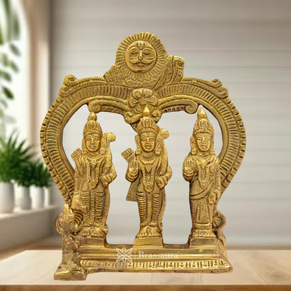 Brass Ram darbar Idol for Home and Decor Weight 1.1 Kg Height 17 cm