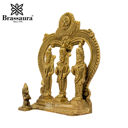 Brass Ram darbar Idol for Home and Decor Weight 1.1 Kg Height 17 cm