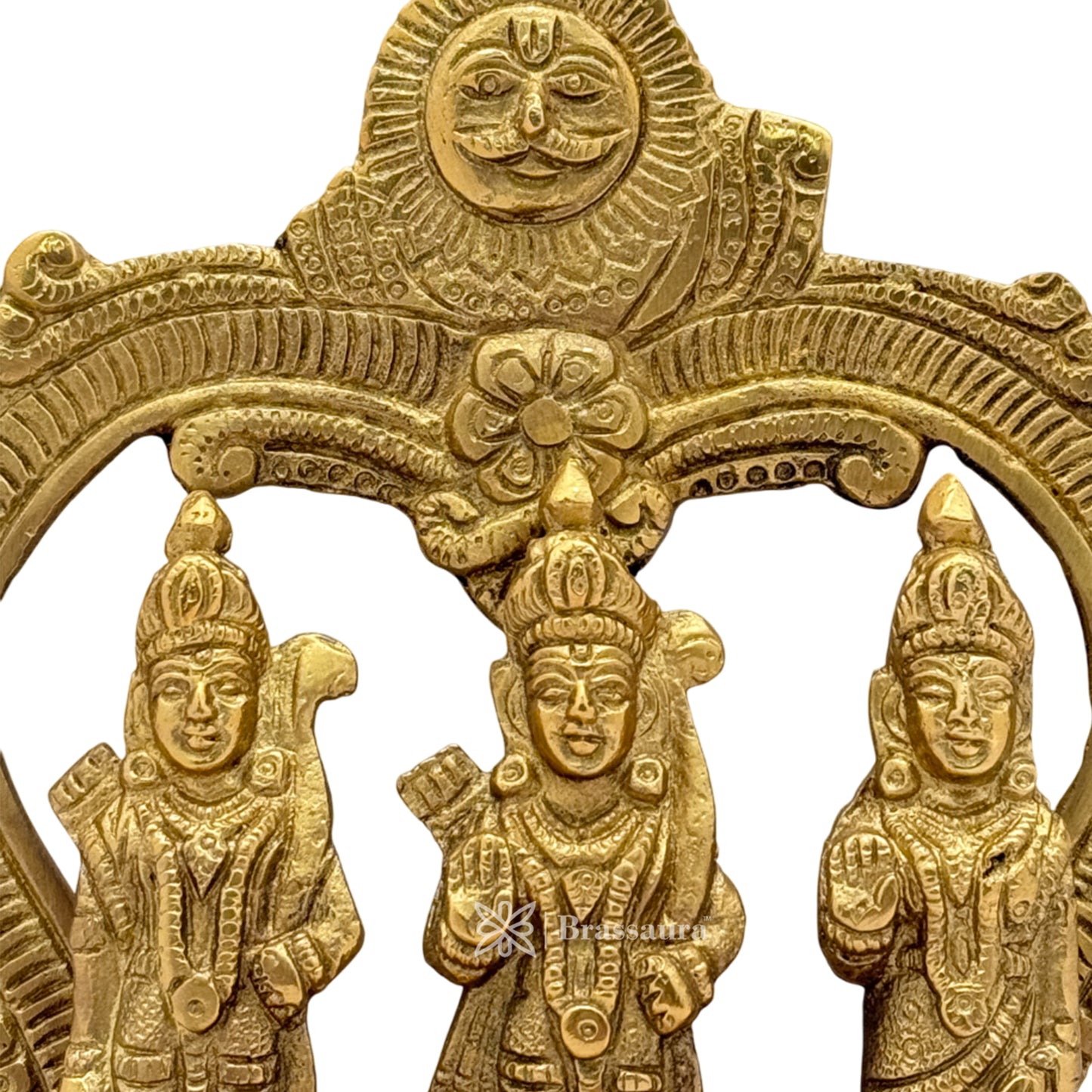 Brass Ram darbar Idol for Home and Decor Weight 1.1 Kg Height 17 cm