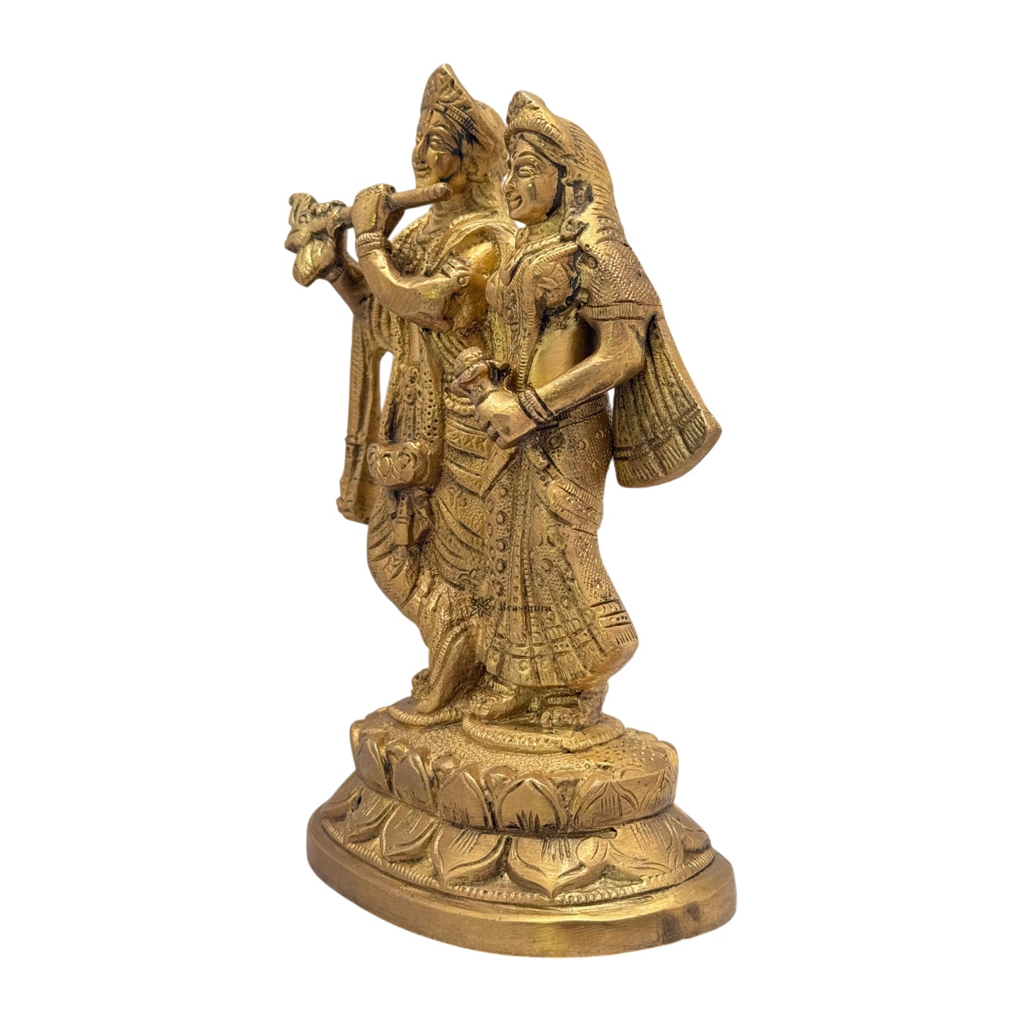 Brass Radha Krishna Murti for Home and Decor Show Piece for Living Room Height 20 cm Weight 1 Kg