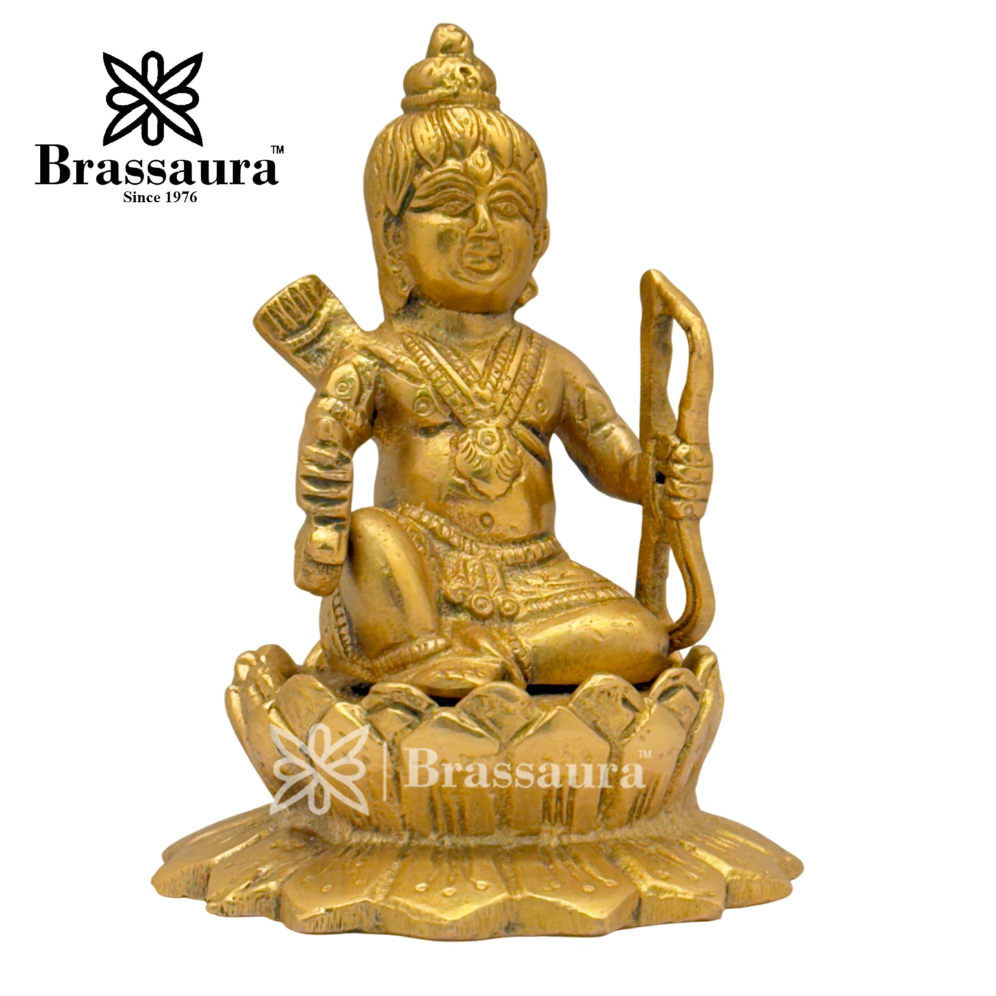 Brass Ram Lalla Idol for Home and Decor Weight 1.2 Kg Height 13 cm