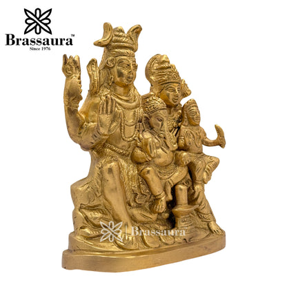 Brass Shiv Parivar Idol for Home and Decor Weight 3 Kg Height 21 cm