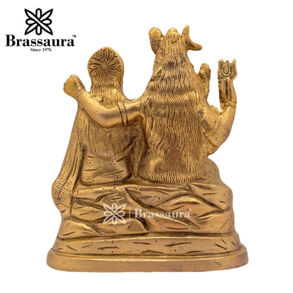 Brass Shiv Parivar Idol for Home and Decor Weight 3 Kg Height 21 cm