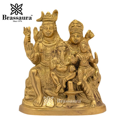 Brass Shiv Parivar Idol for Home and Decor Weight 3 Kg Height 21 cm