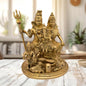 Brass Golden Shiv parivaar Murti for Home and Decor ShowPiece for Living Room Height 30 cm Weight 5 Kg