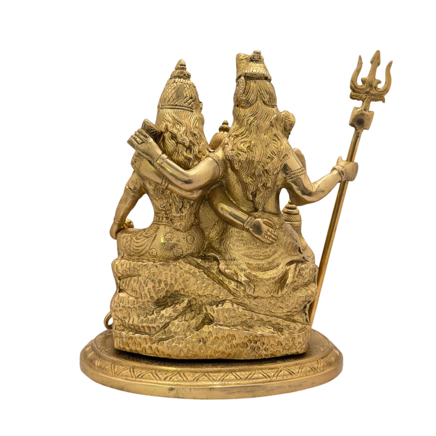 Brass Golden Shiv parivaar Murti for Home and Decor ShowPiece for Living Room Height 30 cm Weight 5 Kg