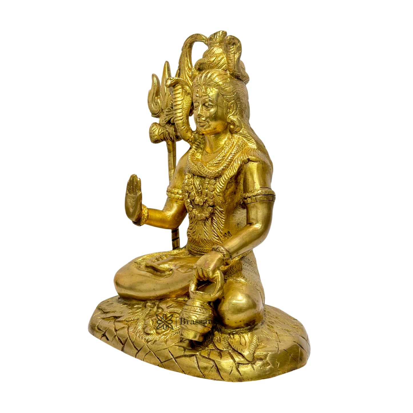 Brass Shiva Murti for Home and Decor Show Piece for Living Room Height 28 cm Weight 4.1 Kg