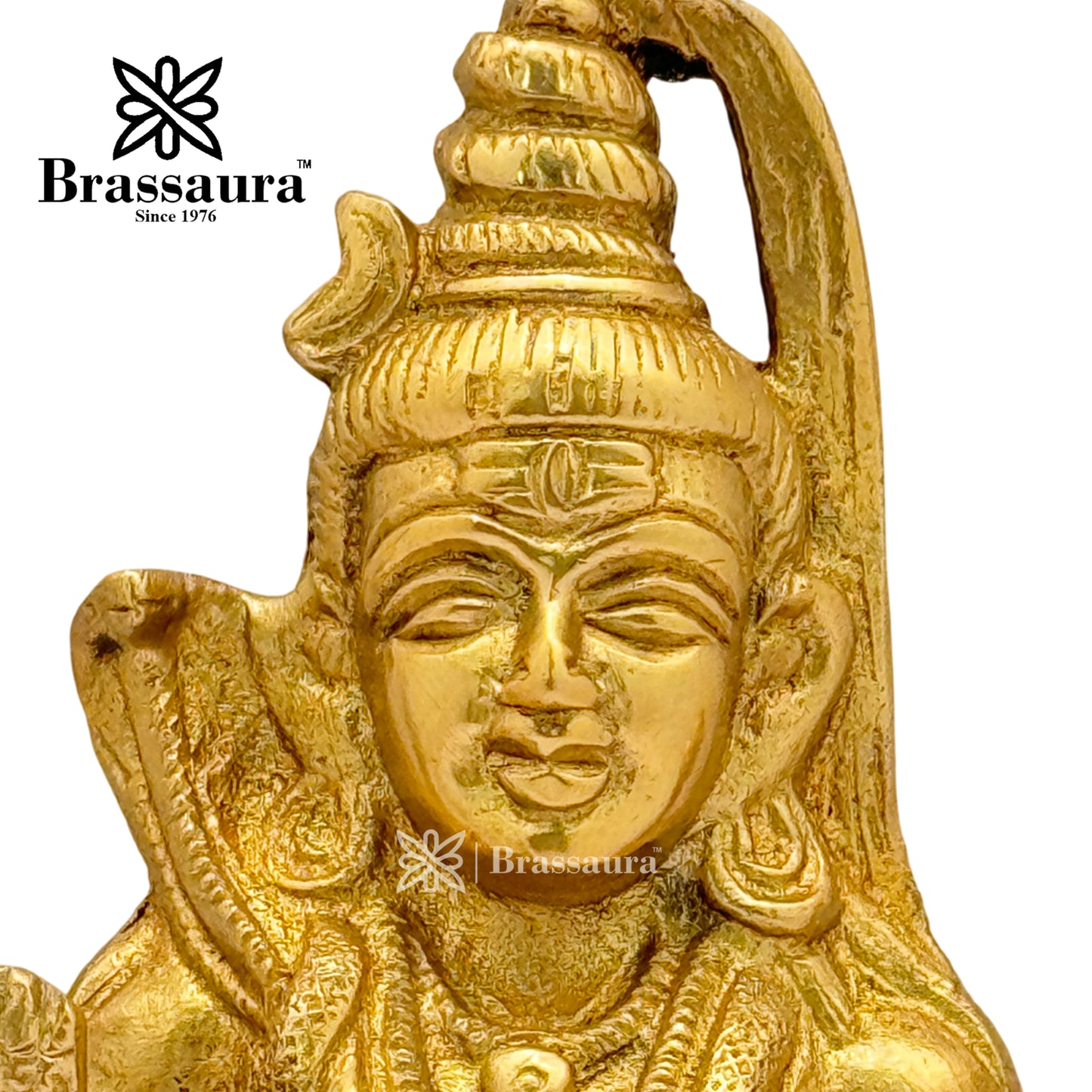 Brassaura™ Traditional Brass Shiva Murti – Height 5.6 Inches & Weight 1.3 Kgs | Classic Idol