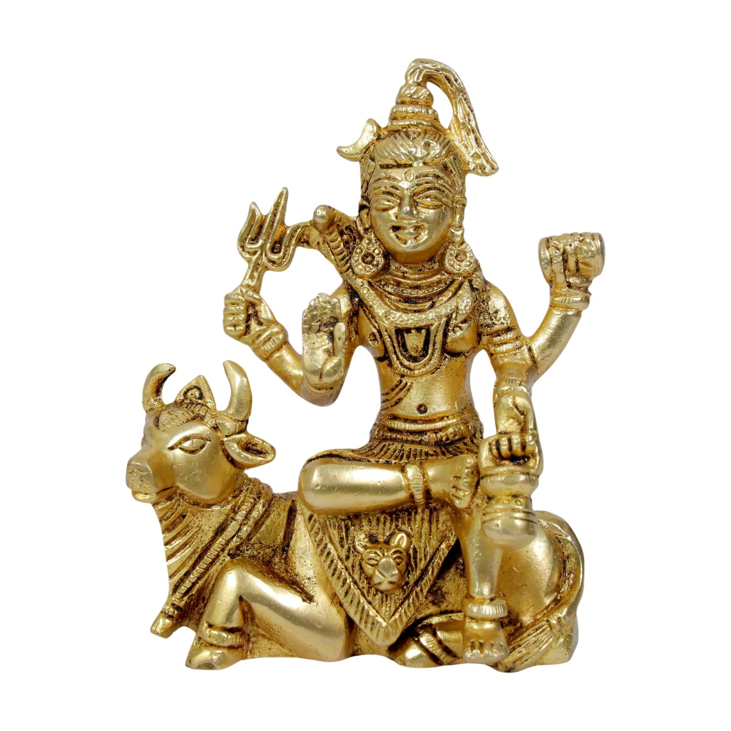 Brass Shiva Murti for Home and Decor Show Piece for Living Room Height 17 cm Weight .77 Kg