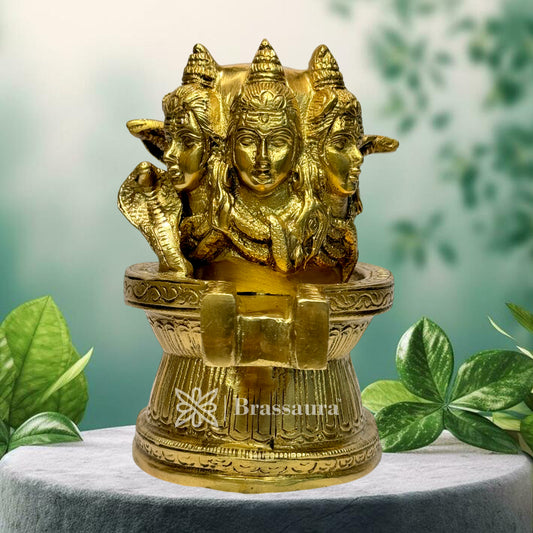 Brass Shivalinga Murti for Home and Decor Height 19 cm Weight 2.8 Kg