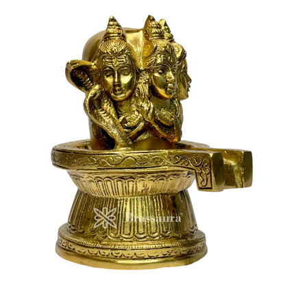 Brass Shivalinga Murti for Home and Decor Height 19 cm Weight 2.8 Kg